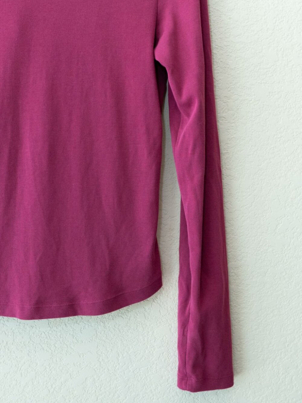 Banana Republic Pink Long Sleeve Tie Neck Top 100% Cotton Made USA Women's M - Picture 12 of 12